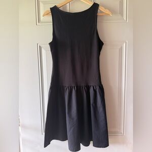 🎯60% OFF! a new day Black Cotton Drop Waist Sleeveless Dress